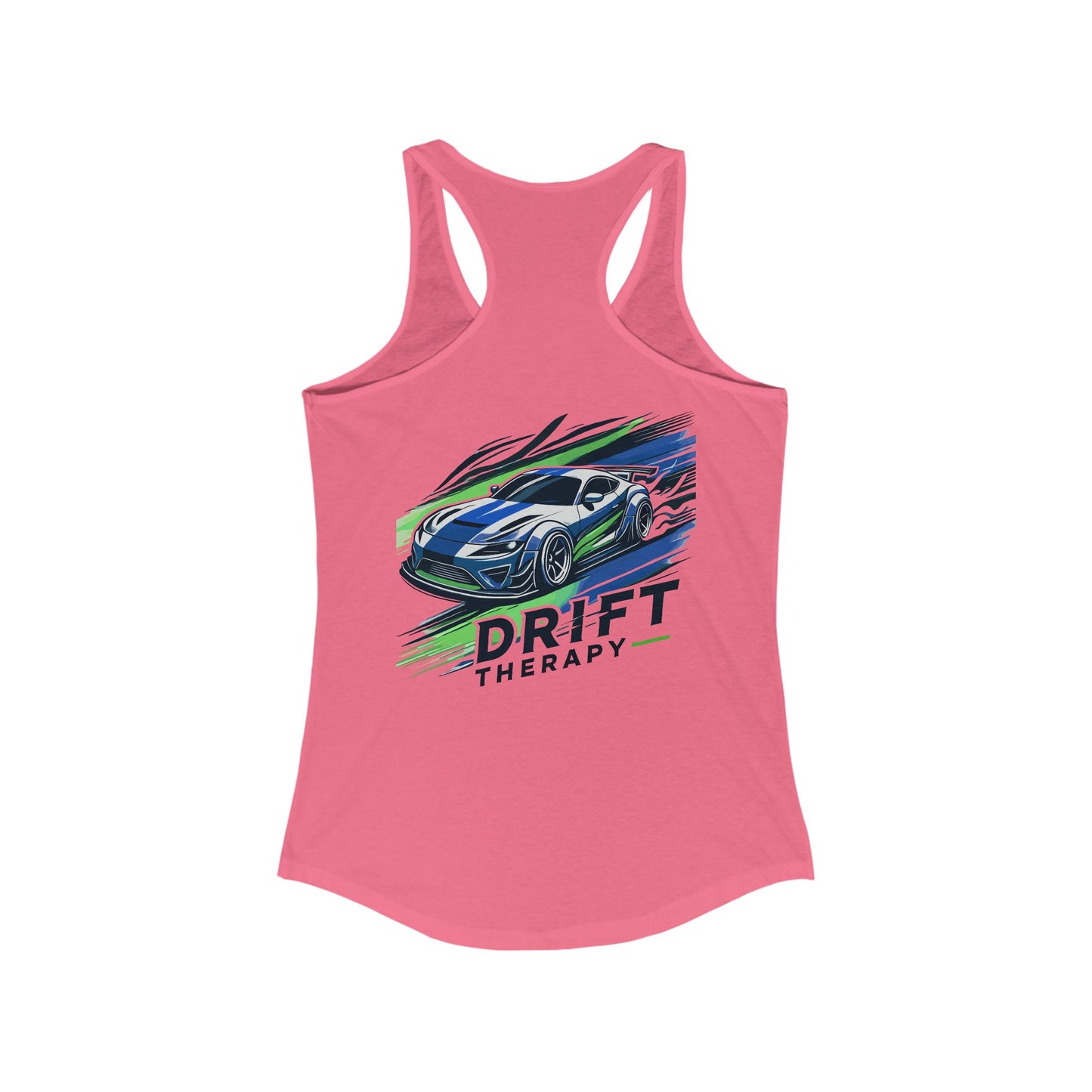 Racerback Tank Top, Control the Chaos, Drift Therapy, Summer Apparel, Gift for Car Enthusiasts, Workout Gear, Relaxed Fit