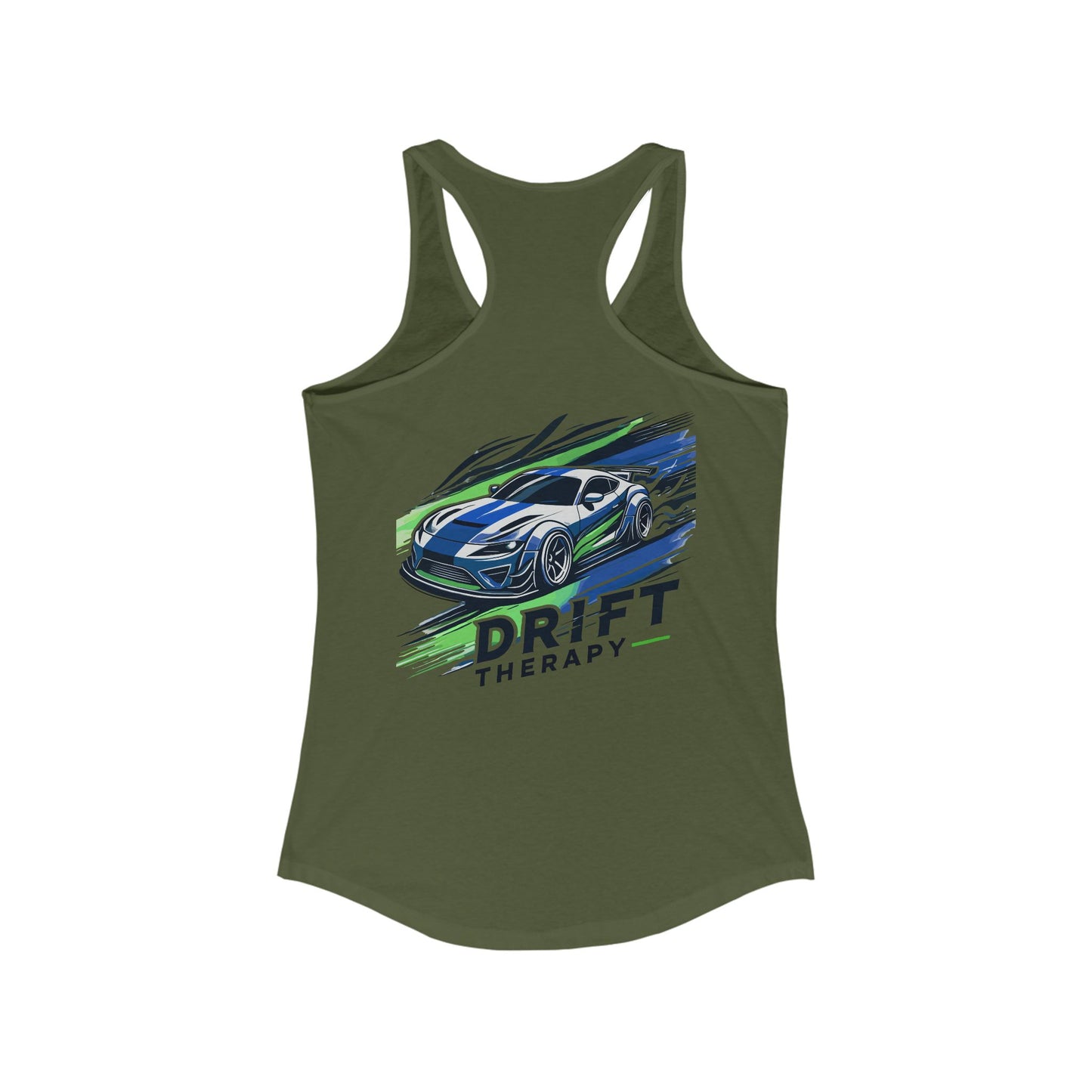 Racerback Tank Top, Control the Chaos, Drift Therapy, Summer Apparel, Gift for Car Enthusiasts, Workout Gear, Relaxed Fit
