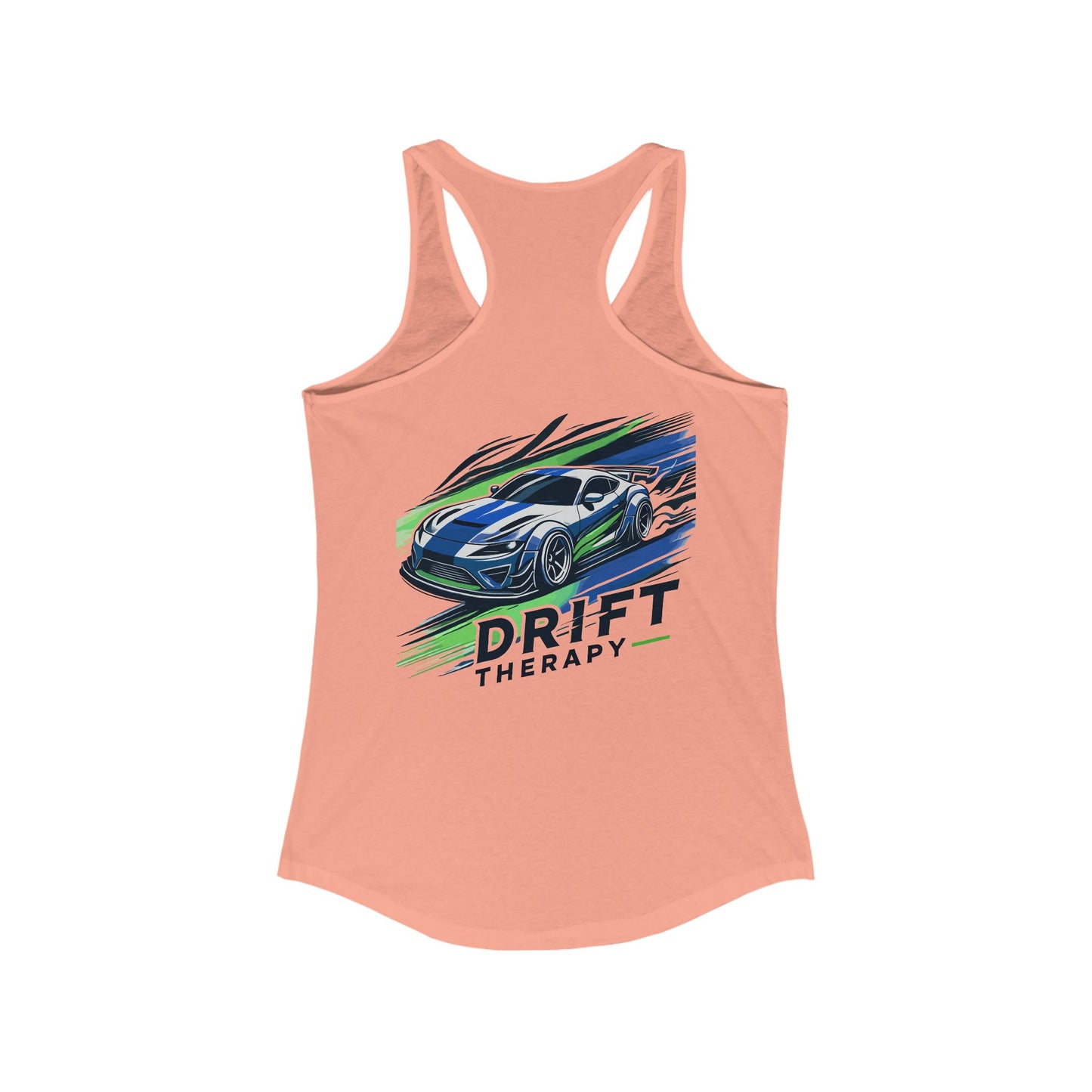 Racerback Tank Top, Control the Chaos, Drift Therapy, Summer Apparel, Gift for Car Enthusiasts, Workout Gear, Relaxed Fit