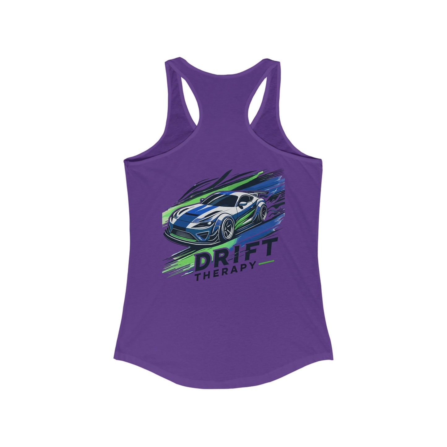 Racerback Tank Top, Control the Chaos, Drift Therapy, Summer Apparel, Gift for Car Enthusiasts, Workout Gear, Relaxed Fit