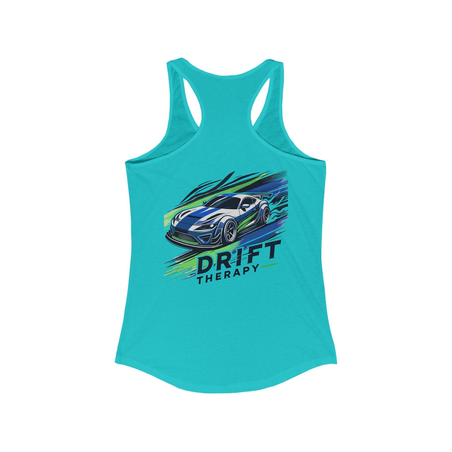 Racerback Tank Top, Control the Chaos, Drift Therapy, Summer Apparel, Gift for Car Enthusiasts, Workout Gear, Relaxed Fit