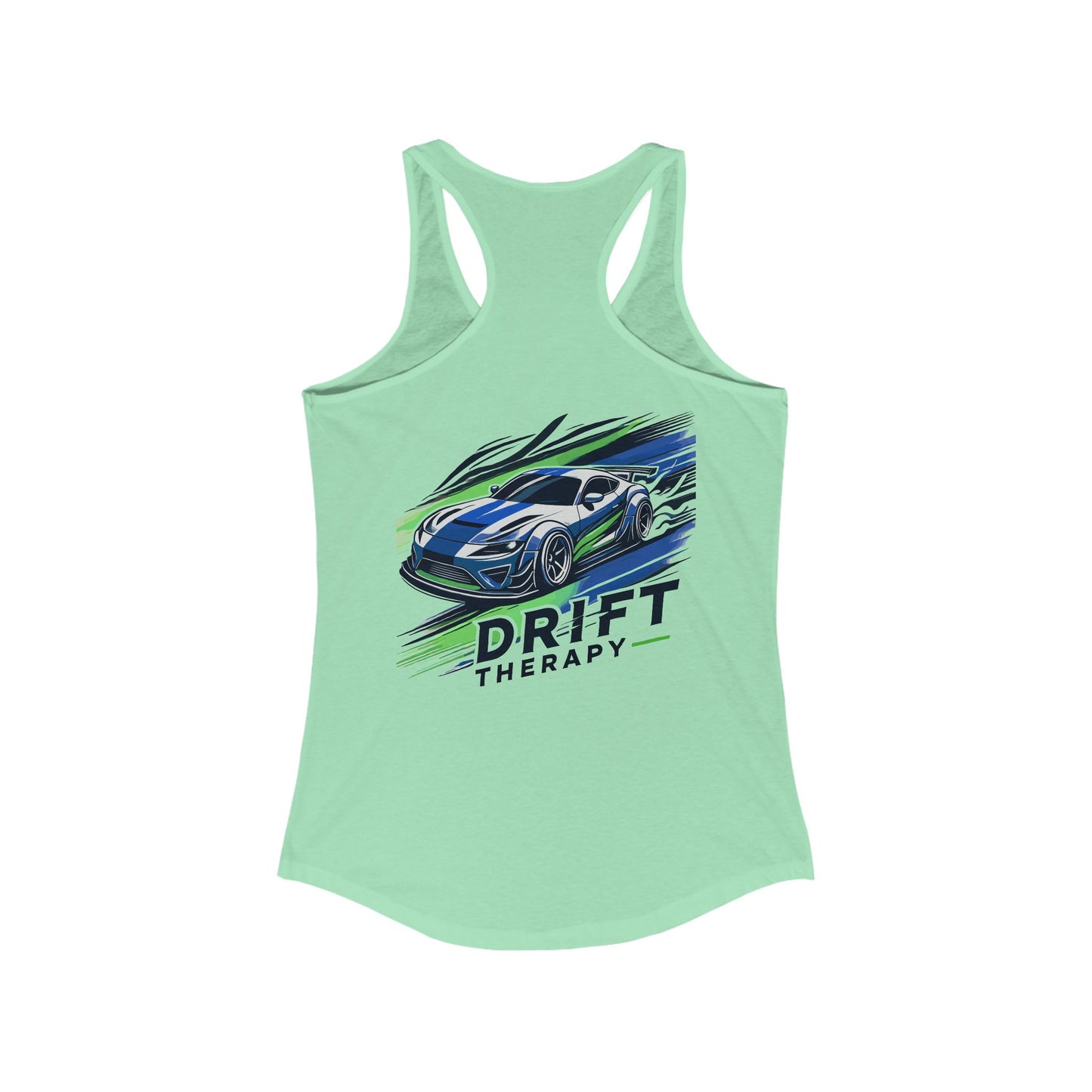 Racerback Tank Top, Control the Chaos, Drift Therapy, Summer Apparel, Gift for Car Enthusiasts, Workout Gear, Relaxed Fit