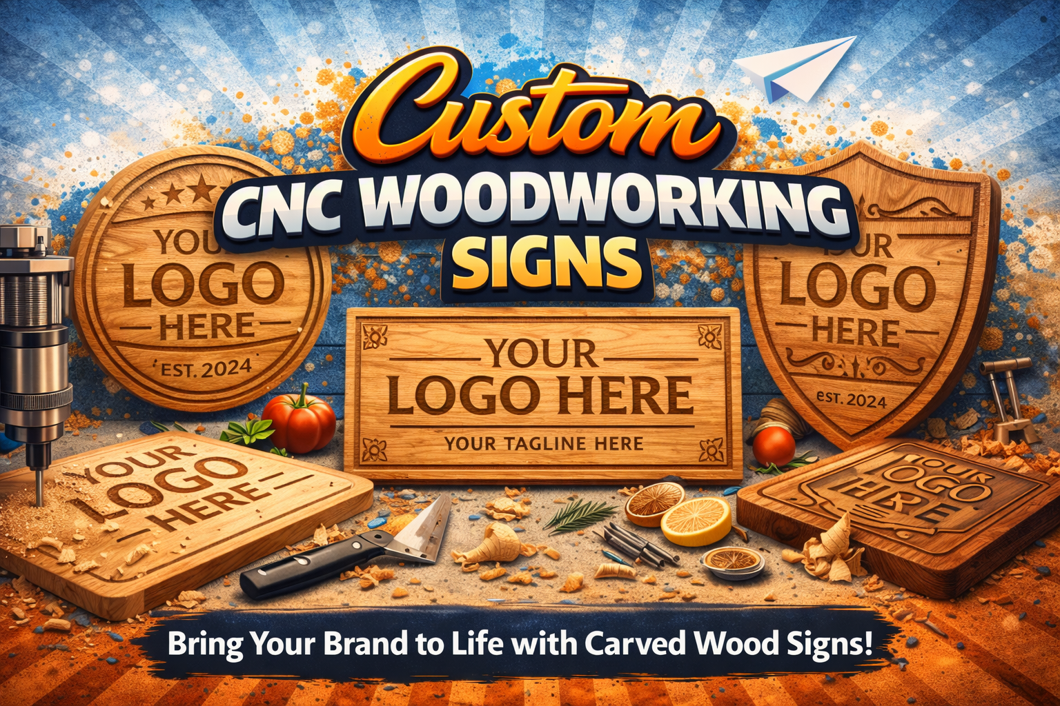 Custom CNC Wood Signs