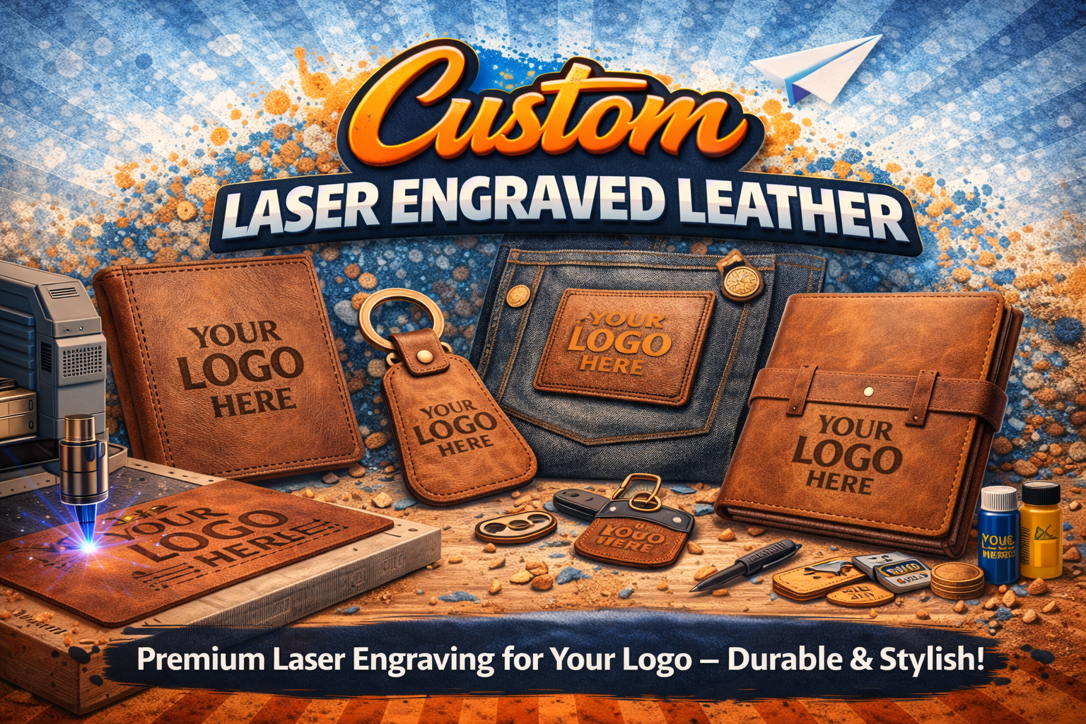 Laser Engraved Leather