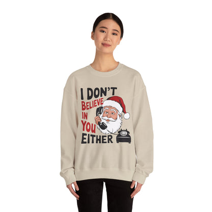 Santa's Sarcastic Christmas Crewneck Sweatshirt - Unisex Holiday Humor