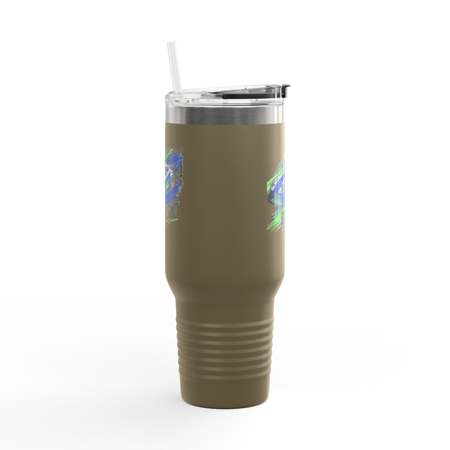 Drift Therapy Insulated Travel Mug | 40oz | Car Enthusiast Gift | Perfect for Road Trips, Coffee Lovers, Sports Fans, Outdoors