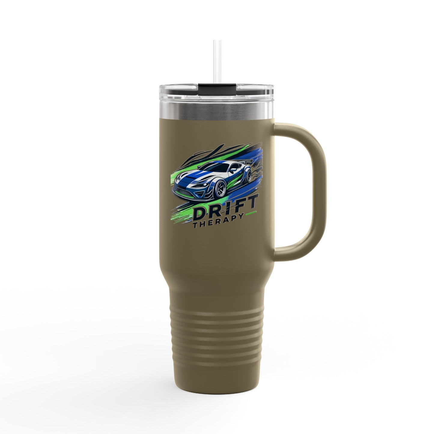 Drift Therapy Insulated Travel Mug | 40oz | Car Enthusiast Gift | Perfect for Road Trips, Coffee Lovers, Sports Fans, Outdoors