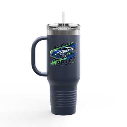Drift Therapy Insulated Travel Mug | 40oz | Car Enthusiast Gift | Perfect for Road Trips, Coffee Lovers, Sports Fans, Outdoors