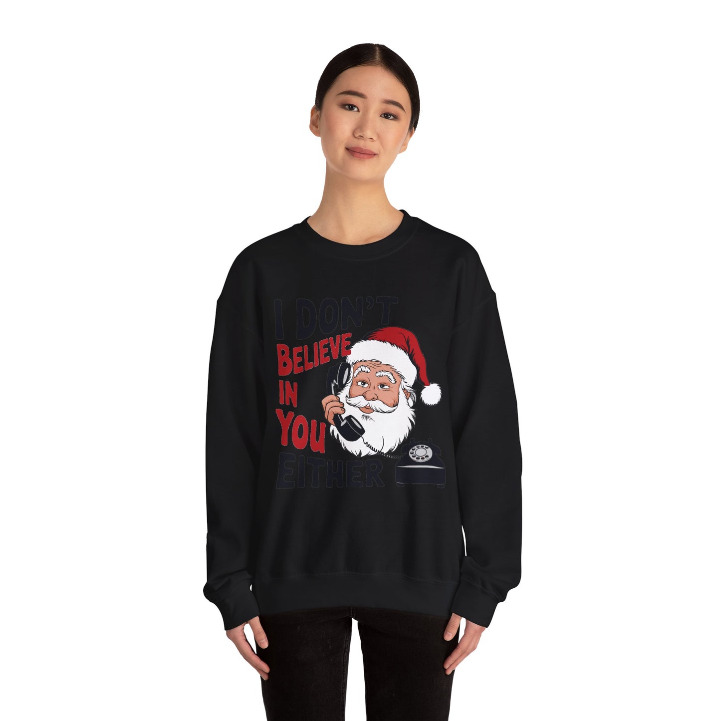 Santa's Sarcastic Christmas Crewneck Sweatshirt - Unisex Holiday Humor