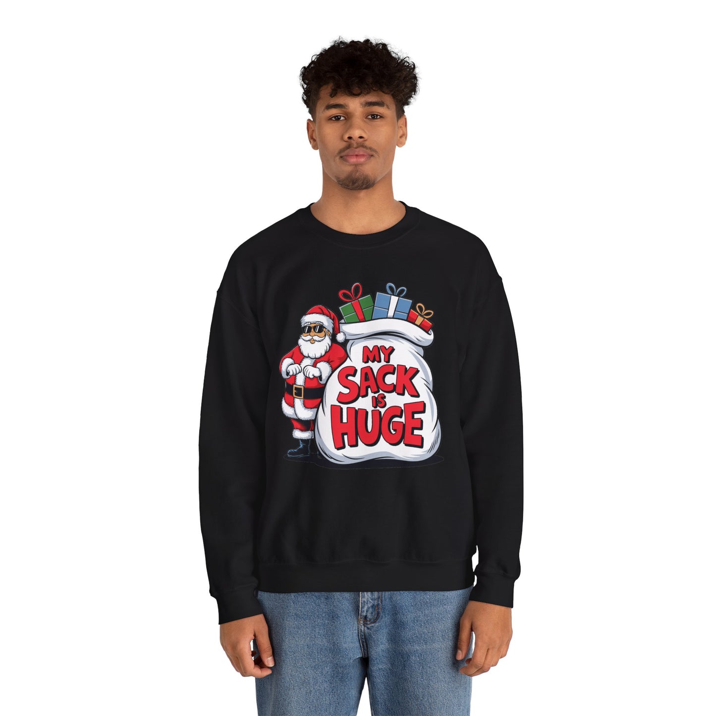 Funny Christmas Sweatshirt - 'My Sack is Huge'