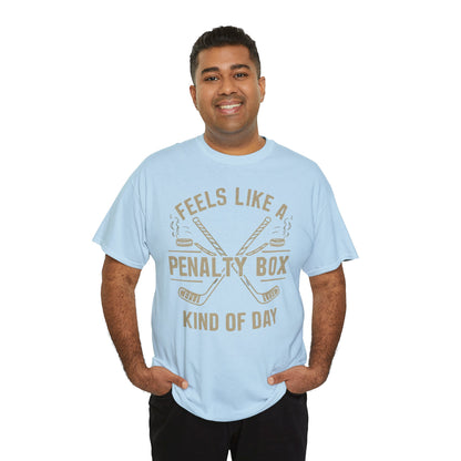 Penalty Box Unisex Heavy Cotton Tee, Funny T-Shirt, Hockey Fan Gift, Sports Apparel, Casual Wear, Game Day Clothing