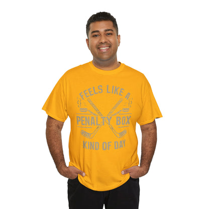 Penalty Box Unisex Heavy Cotton Tee, Funny T-Shirt, Hockey Fan Gift, Sports Apparel, Casual Wear, Game Day Clothing