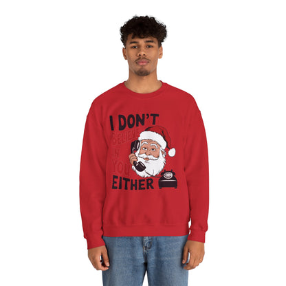 Santa's Sarcastic Christmas Crewneck Sweatshirt - Unisex Holiday Humor