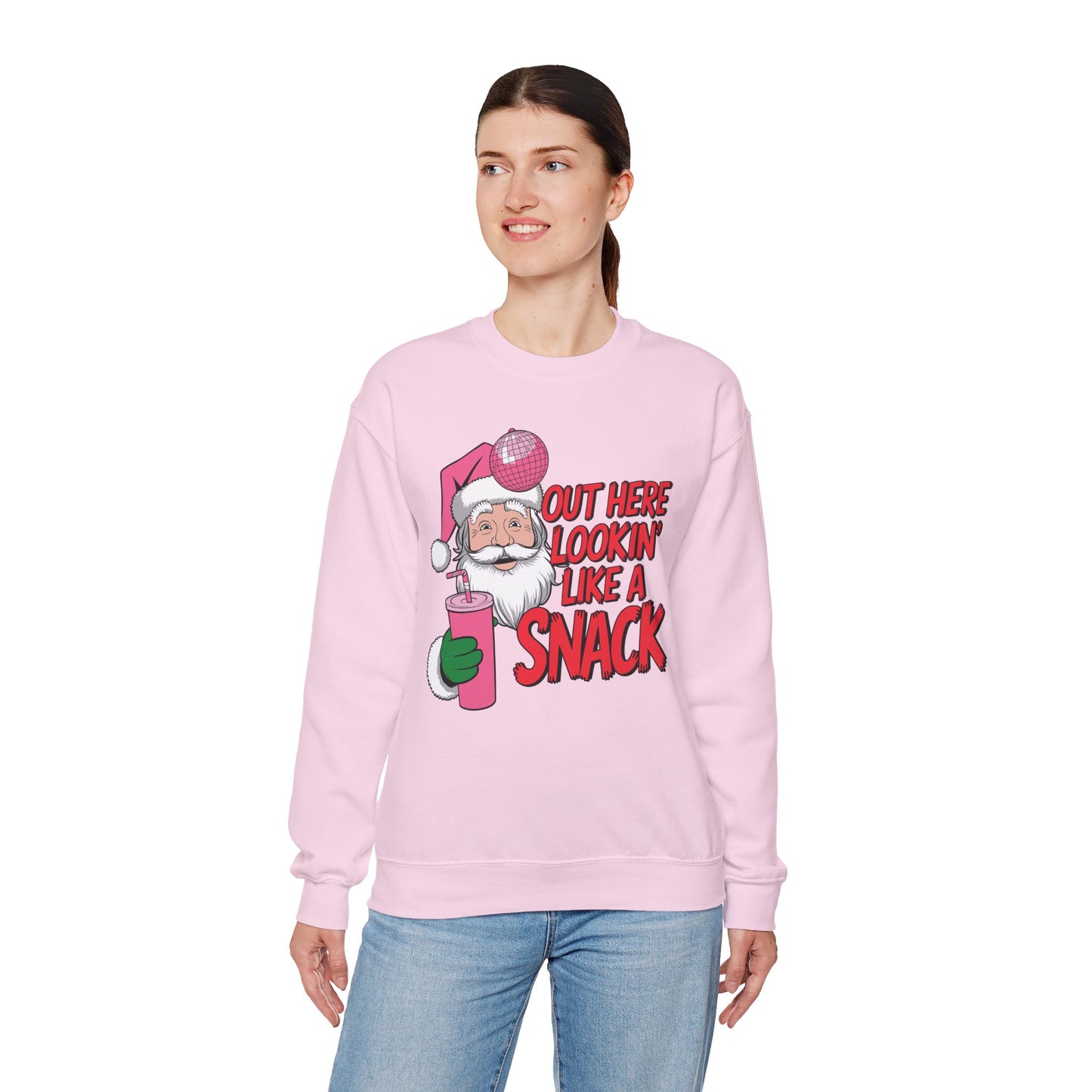 Festive Santa Christmas Sweatshirt - "Out Here Lookin' Like a Snack"