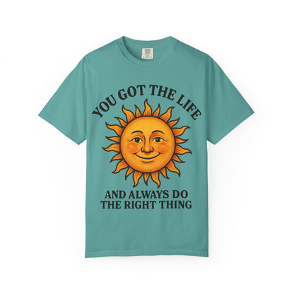 Sunny Vibes T-Shirt, Inspirational Tee for Positive Energy, Gift for Friends, Summer Fashion, Relaxed Lifestyle Wear