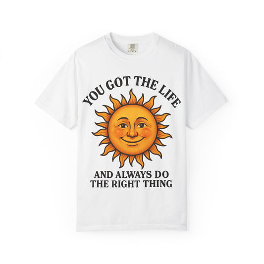 Sunny Vibes T-Shirt, Inspirational Tee for Positive Energy, Gift for Friends, Summer Fashion, Relaxed Lifestyle Wear