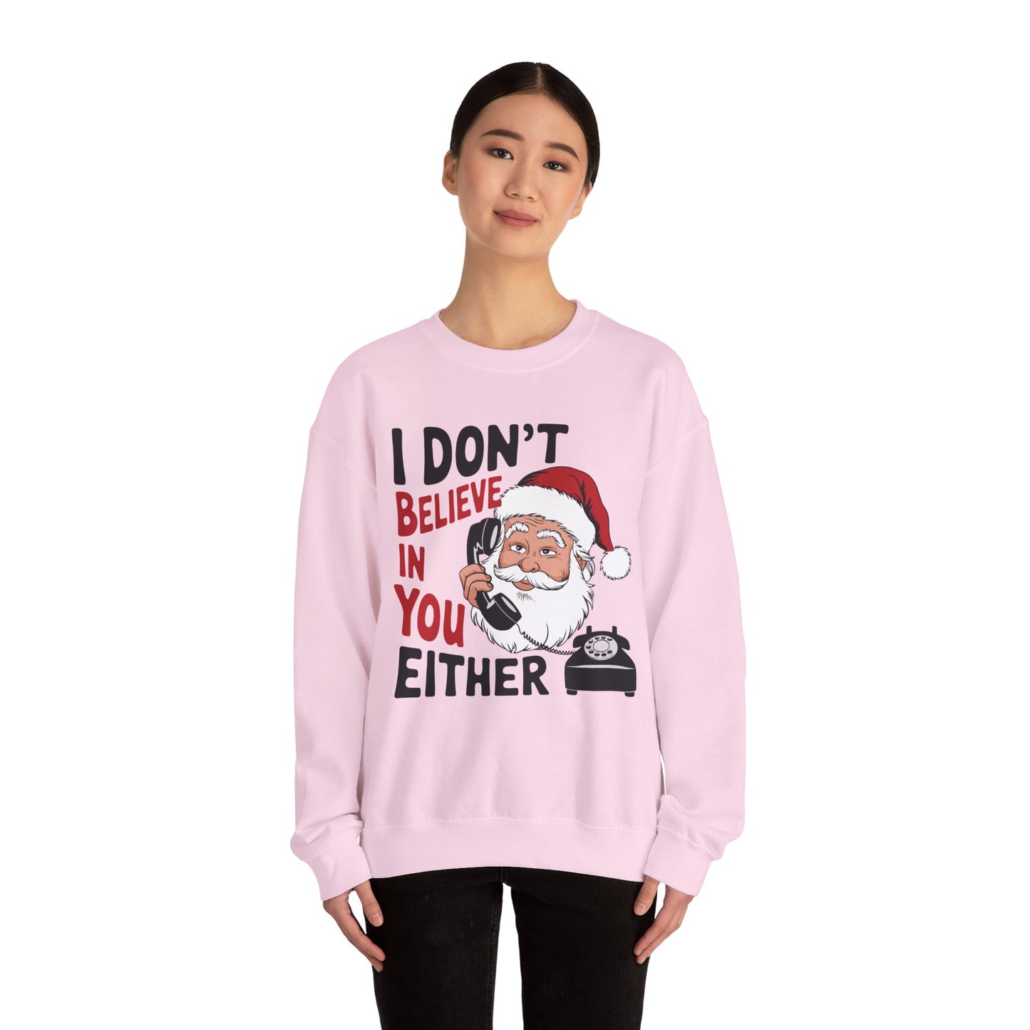 Santa's Sarcastic Christmas Crewneck Sweatshirt - Unisex Holiday Humor