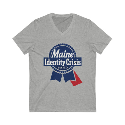 Identity Crisis Unisex V-Neck Tee Pabst Blue Ribbon  Edition