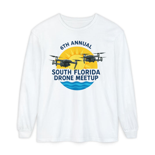 6th Annual South Florida Drone Meetup Unisex Garment-dyed Long Sleeve T-Shirt