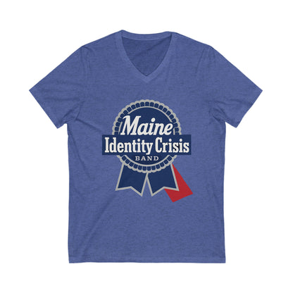 Identity Crisis Unisex V-Neck Tee Pabst Blue Ribbon  Edition