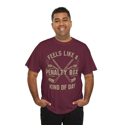 Penalty Box Unisex Heavy Cotton Tee, Funny T-Shirt, Hockey Fan Gift, Sports Apparel, Casual Wear, Game Day Clothing