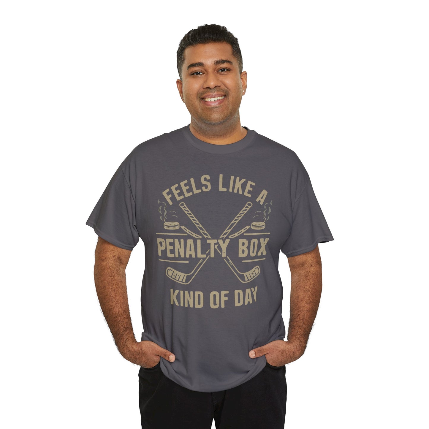 Penalty Box Unisex Heavy Cotton Tee, Funny T-Shirt, Hockey Fan Gift, Sports Apparel, Casual Wear, Game Day Clothing