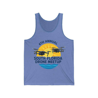 6th Annual South Florida Drone Meetup Unisex Jersey Tank