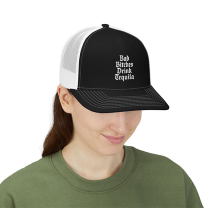 Bad Bitches Drink Tequila Snapback Trucker Cap