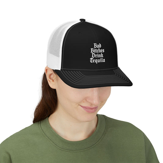 Bad Bitches Drink Tequila Snapback Trucker Cap