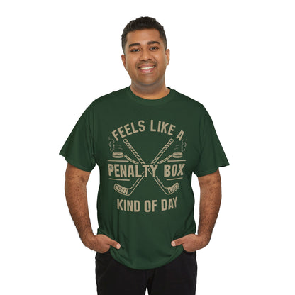 Penalty Box Unisex Heavy Cotton Tee, Funny T-Shirt, Hockey Fan Gift, Sports Apparel, Casual Wear, Game Day Clothing