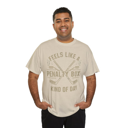 Penalty Box Unisex Heavy Cotton Tee, Funny T-Shirt, Hockey Fan Gift, Sports Apparel, Casual Wear, Game Day Clothing