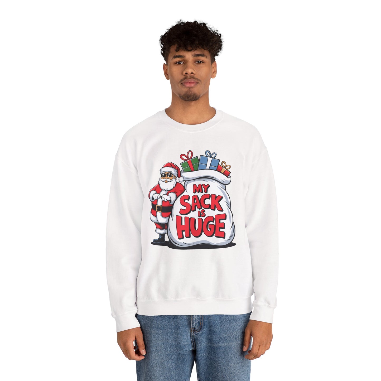 Funny Christmas Sweatshirt - 'My Sack is Huge'