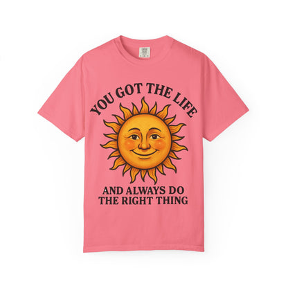 Sunny Vibes T-Shirt, Inspirational Tee for Positive Energy, Gift for Friends, Summer Fashion, Relaxed Lifestyle Wear