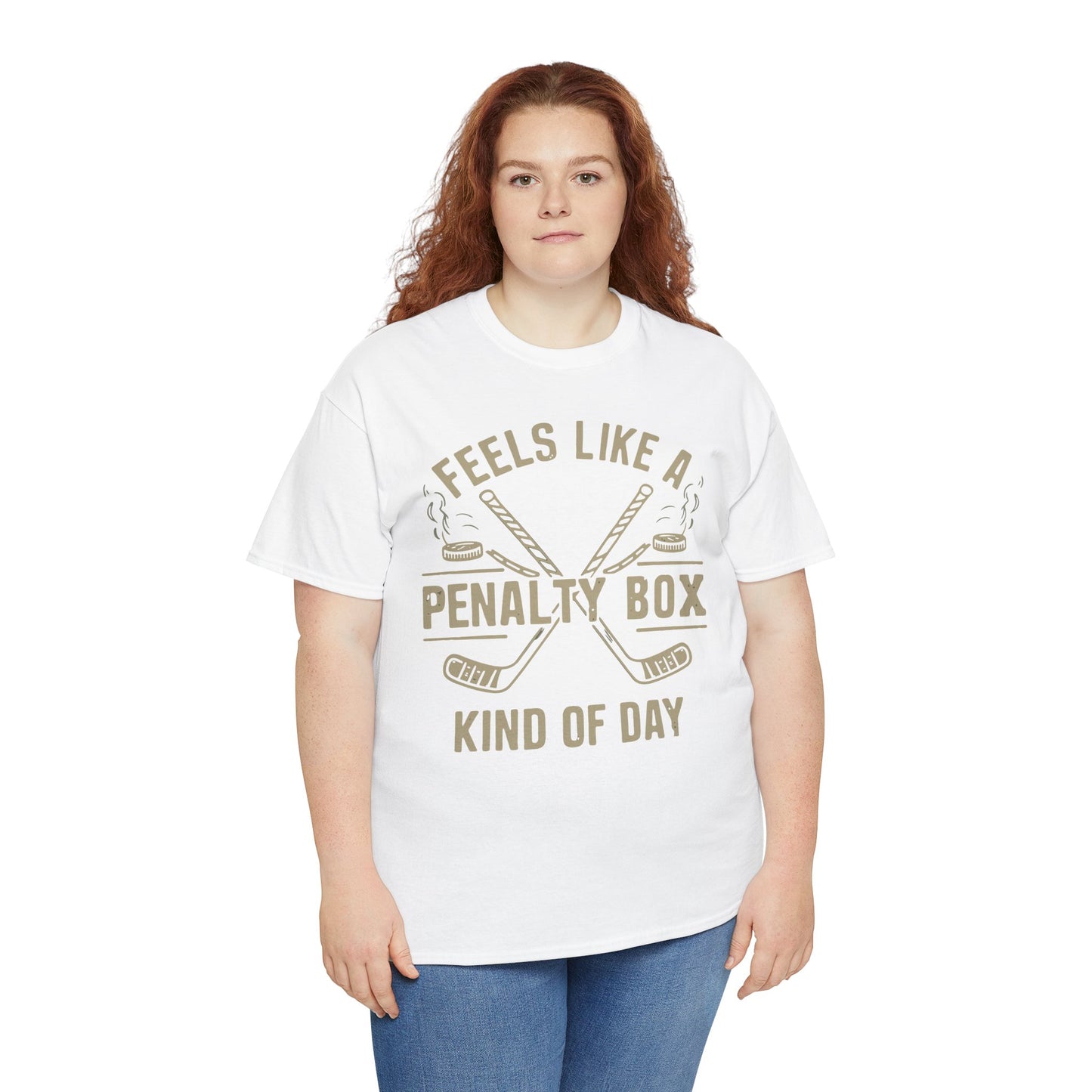 Penalty Box Unisex Heavy Cotton Tee, Funny T-Shirt, Hockey Fan Gift, Sports Apparel, Casual Wear, Game Day Clothing