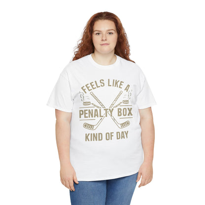 Penalty Box Unisex Heavy Cotton Tee, Funny T-Shirt, Hockey Fan Gift, Sports Apparel, Casual Wear, Game Day Clothing