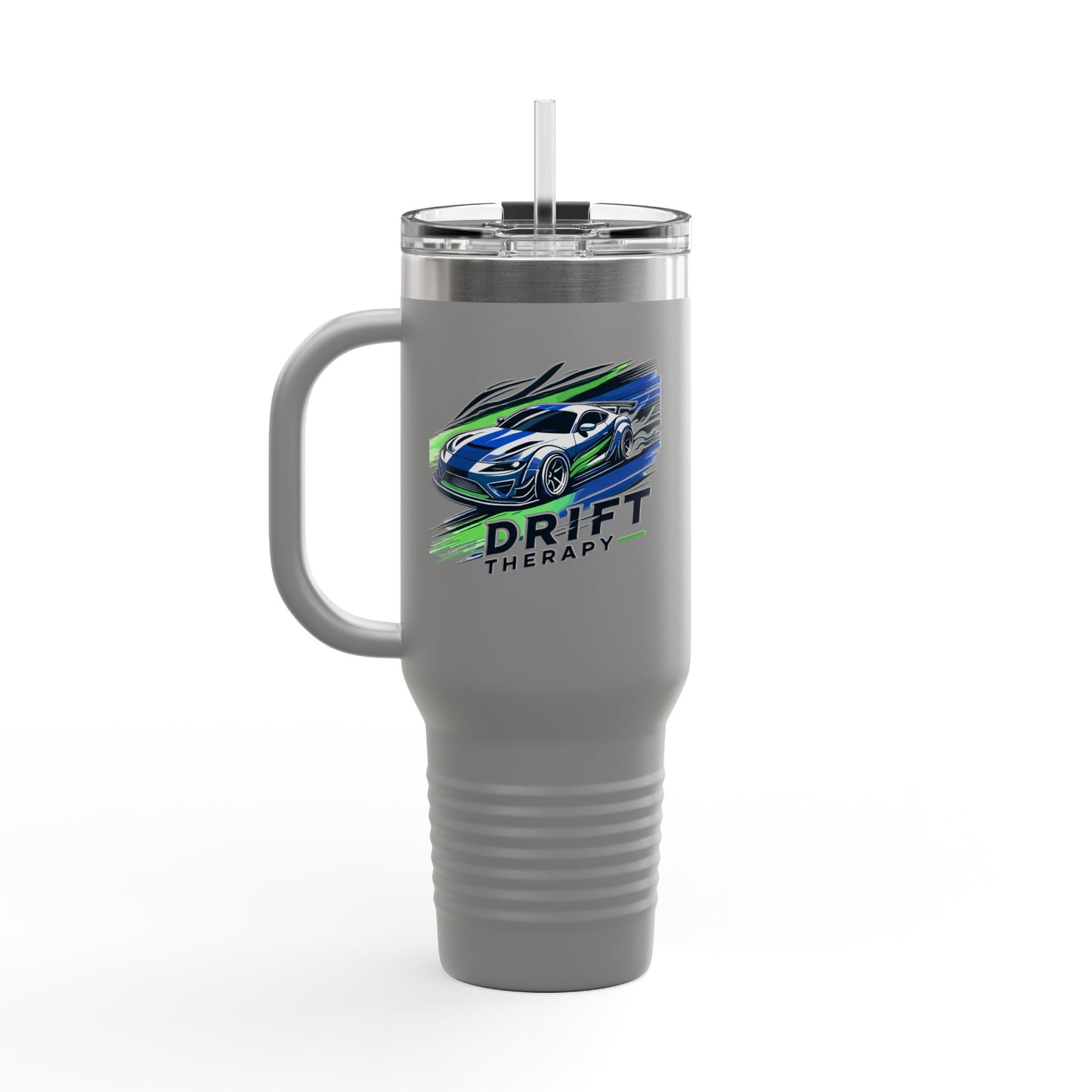 Drift Therapy Insulated Travel Mug | 40oz | Car Enthusiast Gift | Perfect for Road Trips, Coffee Lovers, Sports Fans, Outdoors