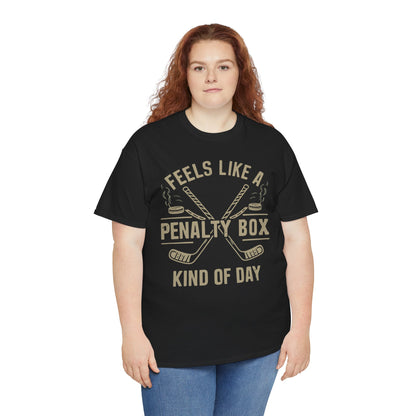 Penalty Box Unisex Heavy Cotton Tee, Funny T-Shirt, Hockey Fan Gift, Sports Apparel, Casual Wear, Game Day Clothing