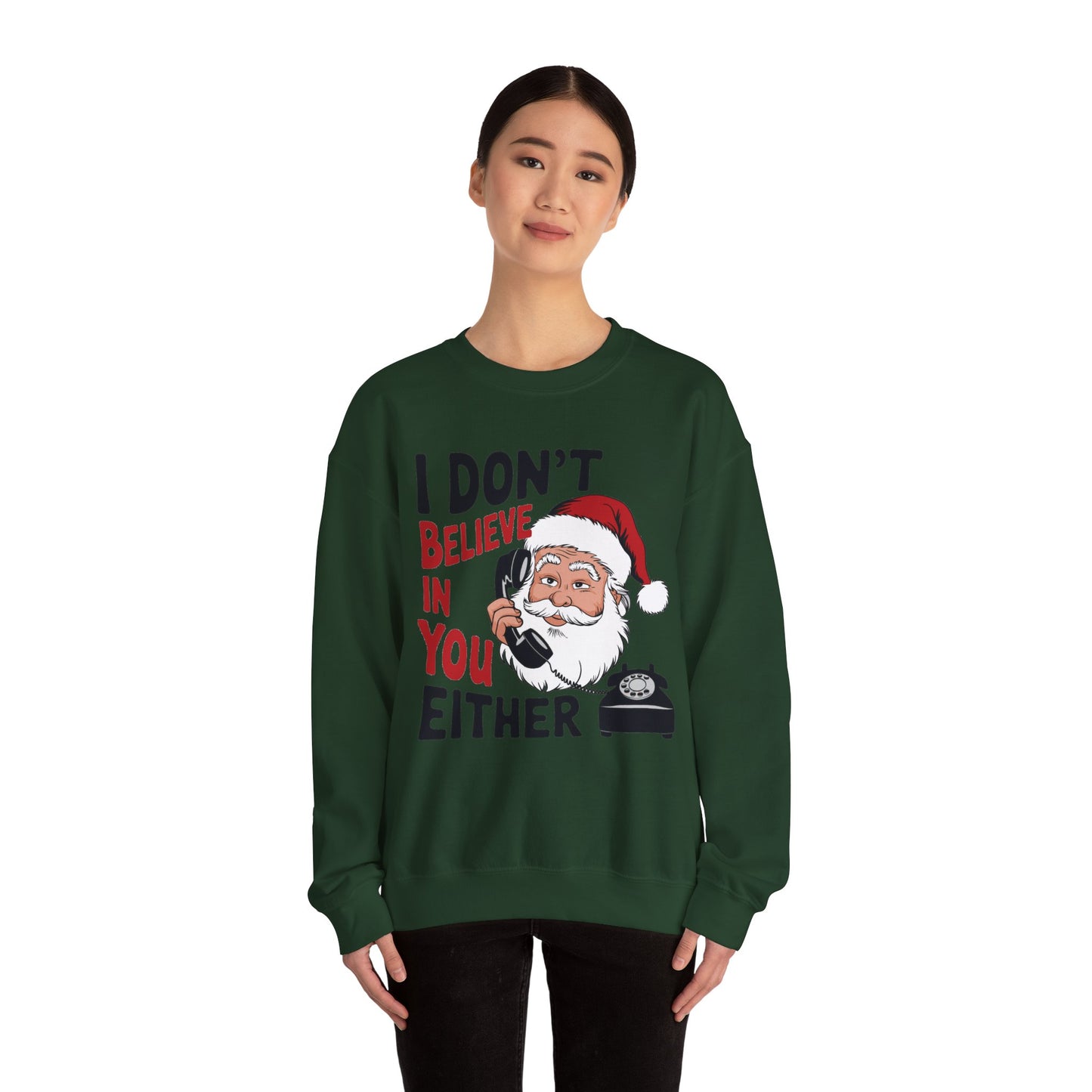 Santa's Sarcastic Christmas Crewneck Sweatshirt - Unisex Holiday Humor