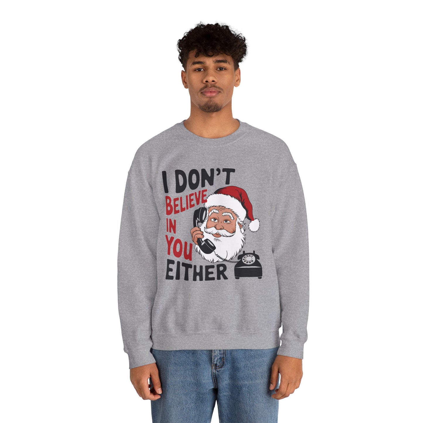 Santa's Sarcastic Christmas Crewneck Sweatshirt - Unisex Holiday Humor