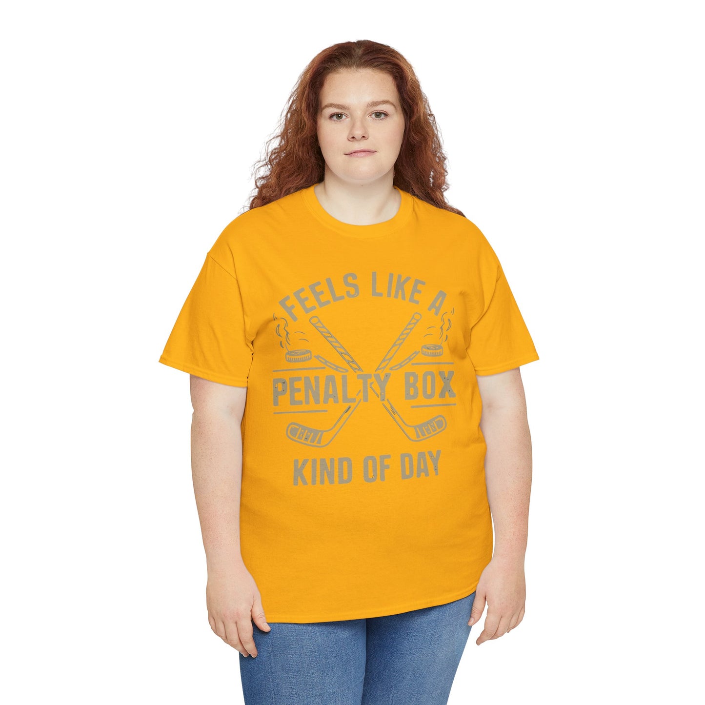 Penalty Box Unisex Heavy Cotton Tee, Funny T-Shirt, Hockey Fan Gift, Sports Apparel, Casual Wear, Game Day Clothing