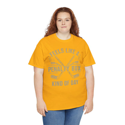 Penalty Box Unisex Heavy Cotton Tee, Funny T-Shirt, Hockey Fan Gift, Sports Apparel, Casual Wear, Game Day Clothing