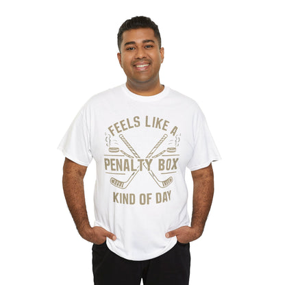 Penalty Box Unisex Heavy Cotton Tee, Funny T-Shirt, Hockey Fan Gift, Sports Apparel, Casual Wear, Game Day Clothing