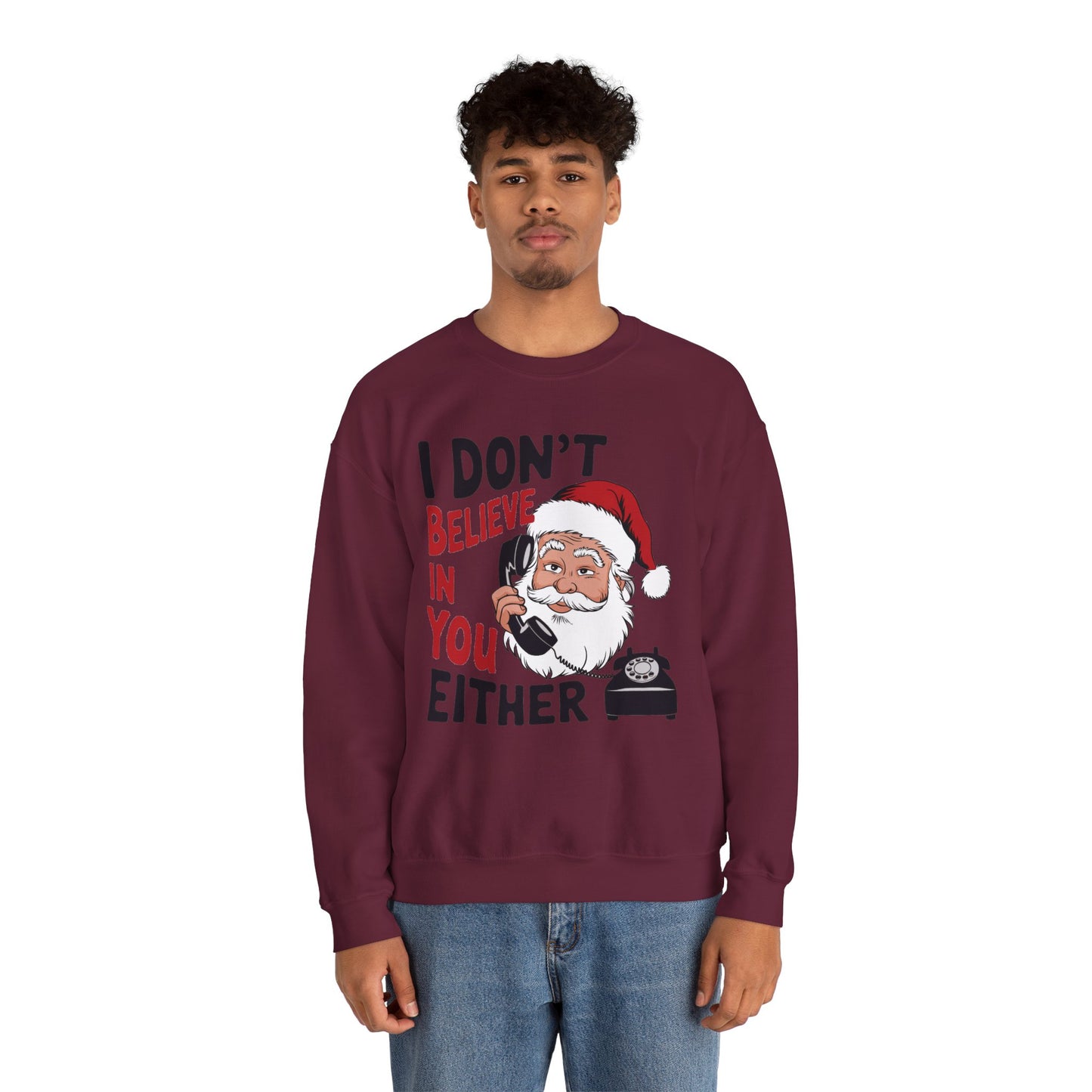 Santa's Sarcastic Christmas Crewneck Sweatshirt - Unisex Holiday Humor