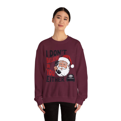 Santa's Sarcastic Christmas Crewneck Sweatshirt - Unisex Holiday Humor