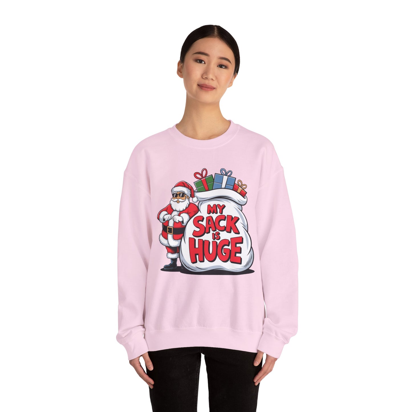 Funny Christmas Sweatshirt - 'My Sack is Huge'
