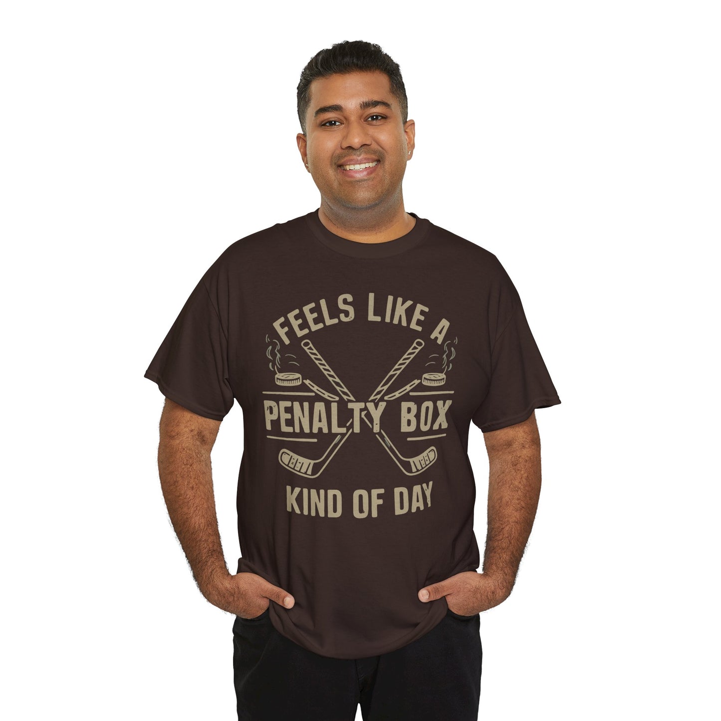 Penalty Box Unisex Heavy Cotton Tee, Funny T-Shirt, Hockey Fan Gift, Sports Apparel, Casual Wear, Game Day Clothing