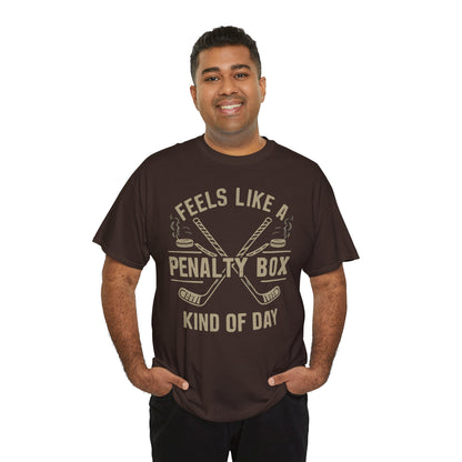 Penalty Box Unisex Heavy Cotton Tee, Funny T-Shirt, Hockey Fan Gift, Sports Apparel, Casual Wear, Game Day Clothing