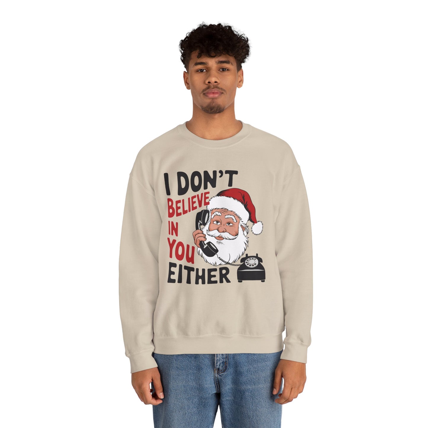 Santa's Sarcastic Christmas Crewneck Sweatshirt - Unisex Holiday Humor