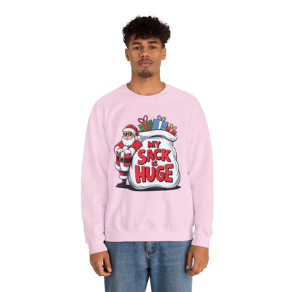 Funny Christmas Sweatshirt - 'My Sack is Huge'