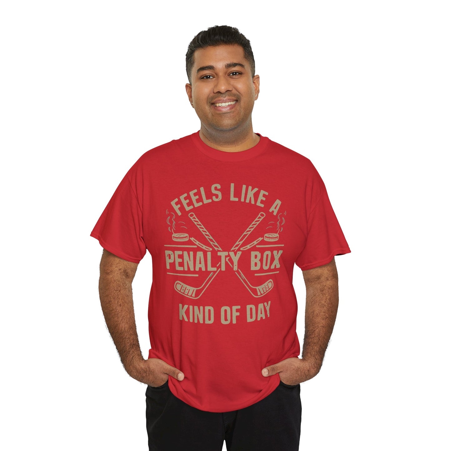 Penalty Box Unisex Heavy Cotton Tee, Funny T-Shirt, Hockey Fan Gift, Sports Apparel, Casual Wear, Game Day Clothing